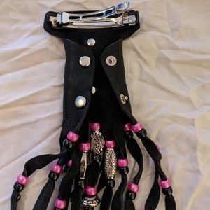 Leather Motorcycle Hair Clip